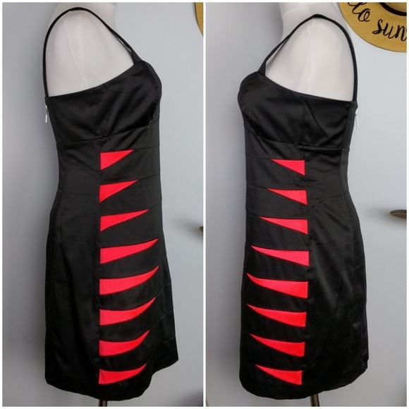 ⬇️$30 H&M Black Satin Bodycon Dress 8 New - Picture 3 of 8